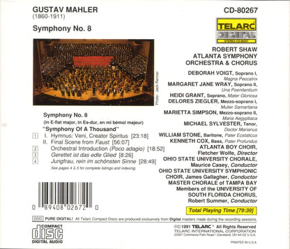 MAHLER: SYMPHONY NO. 8 - Robert Shaw, Atlanta Symphony Orchestra & Chorus