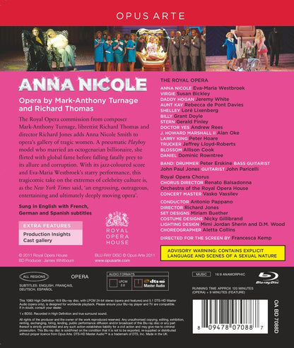 TURNAGE: Anna Nicole - Royal Opera House, Antonio Pappano (BLURAY)