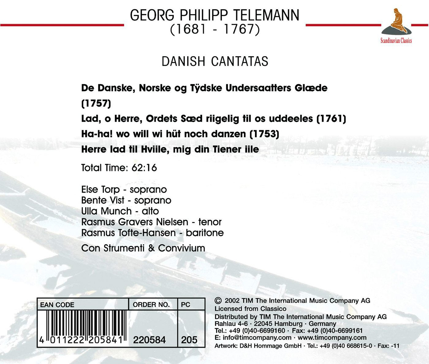 TELEMANN: Danish Cantatas - CON STRUMENTI & CONVIVIUM