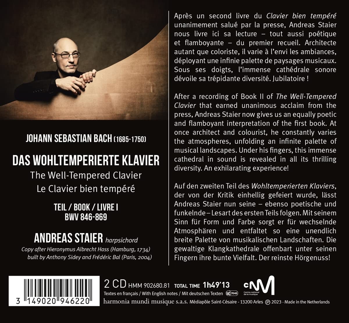ClassicSelect　–　CDs)　The　Clavier,　Book　(2　Staier　Andreas　Well-Tempered　Bach:　World