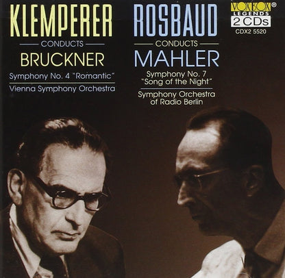 BRUCKNER: SYMPHONY NO. 4; MAHLER: SYMPHONY NO. 7 - KLEMPERER, ROSBAUD (2 CDS)