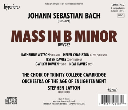 Bach: Mass In B Minor - Choir of Trinity College Cambridge (2 CDs)