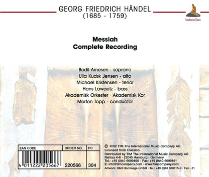 HANDEL: MESSIAH - Akademisk Orchestra and Choir (2 CDs)