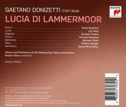 DONIZETTI: LUCIA DI LAMMERMOOR - PONS, TUCKER, METROPOLITAN OPERA (2 CDS)