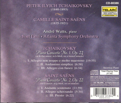 TCHAIKOVSKY: PIANO CONCERTO NO. 1; SAINT-SAENS: PIANO CONCERTO NO. 2 - Andre Watts, Yoel Levi, Atlanta Symphony Orchestra