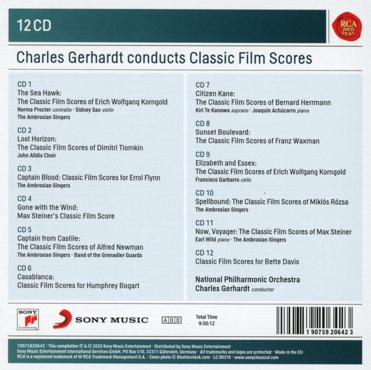 CHARLES GERHARDT CONDUCTS CLASSIC FILM SCORES (12 CDS)