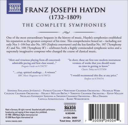 HAYDN: The Complete Symphonies (34 CD Box set)