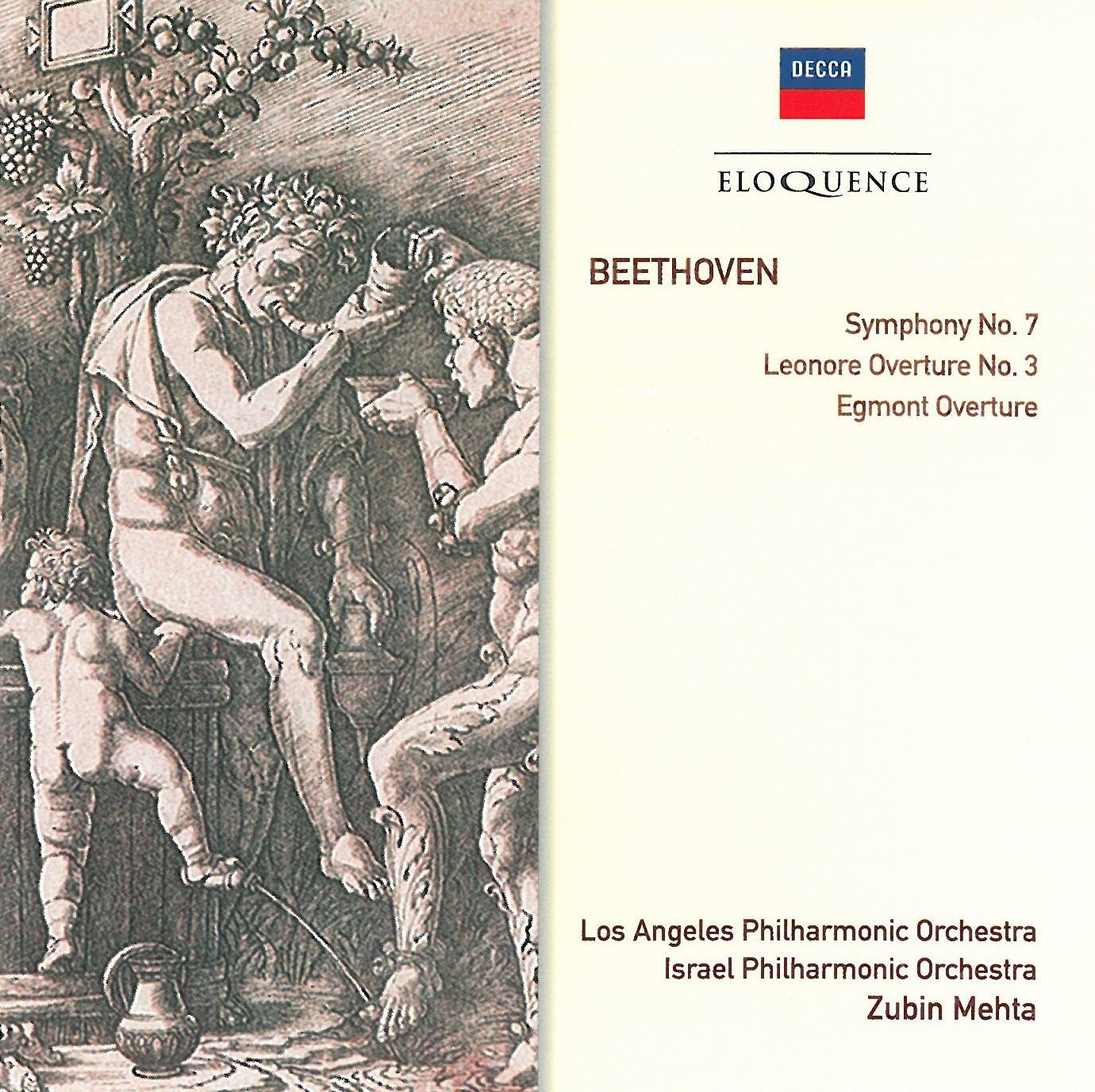 BEETHOVEN: Leonore Overture, Egmont Overture, Symphony No. 7 - Mehta, Israel Philharmonic Orchestra; Los Angeles Philharmonic