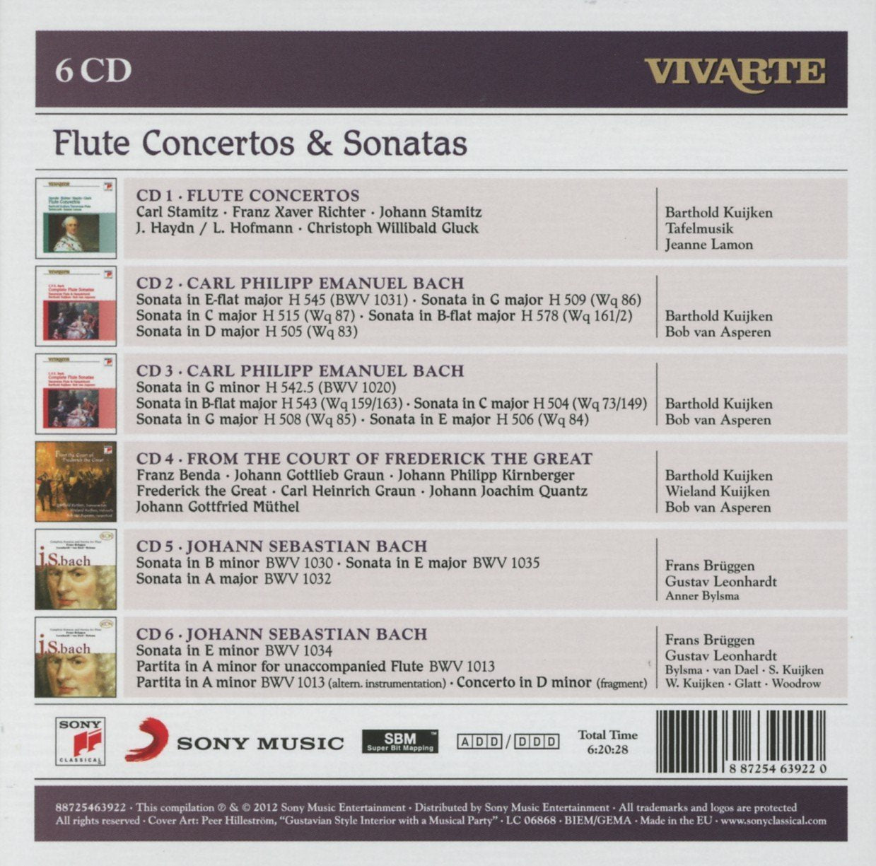 FLUTE CONCERTOS & SONATAS - 6 CDS