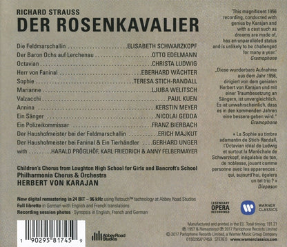 STRAUSS, R.: DER ROSENKAVALIER - KARAJAN, SCHWARZKOPF, LUDWIG (3 CDS)