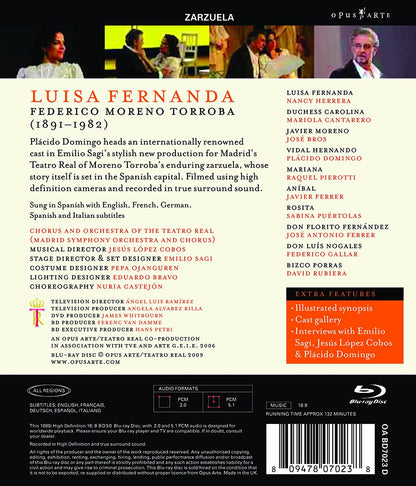 TORROBA: Luisa Fernanda - Domingo, Herrera, Teatro Real, Jesus Lopez-Cobos (BluRay DVD)