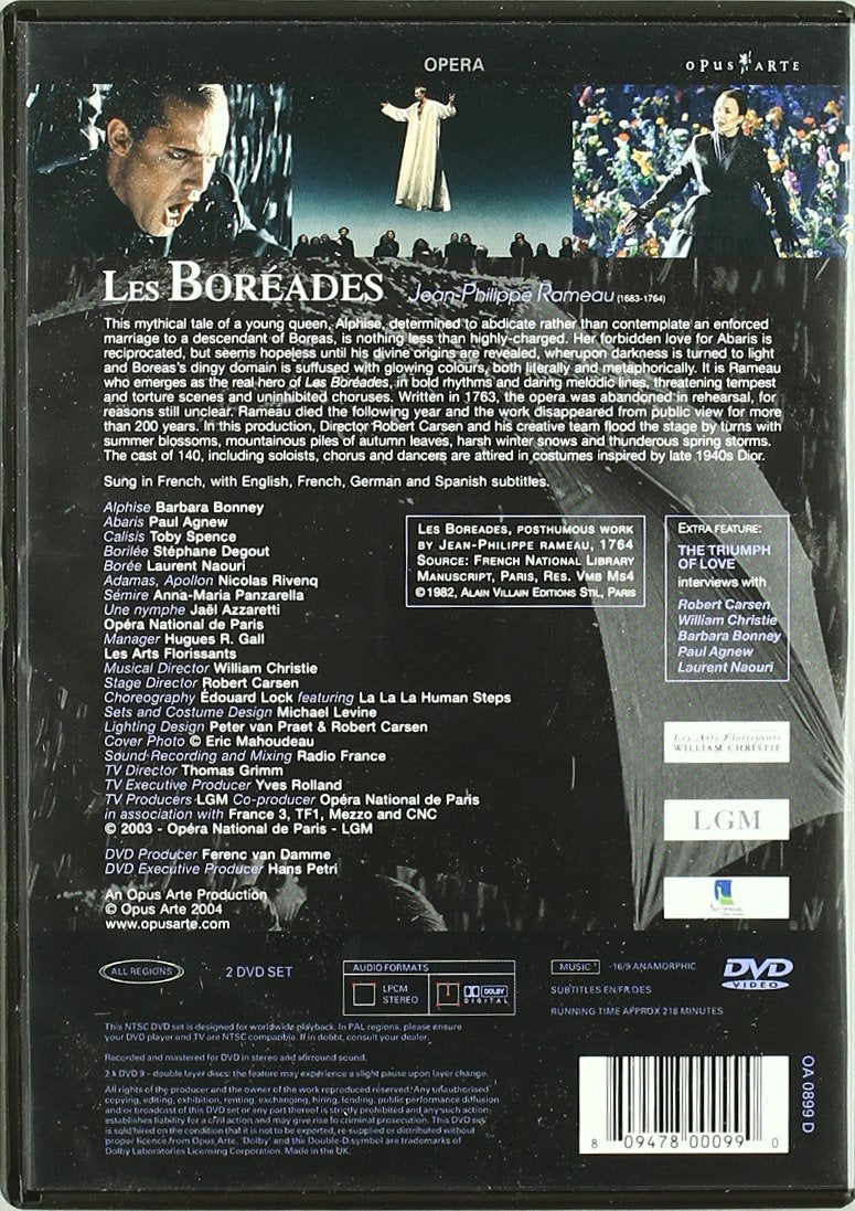RAMEAU: Les Boreades - Opera National de Paris, Les Arts Florissants, William Christie (2 DVDs)