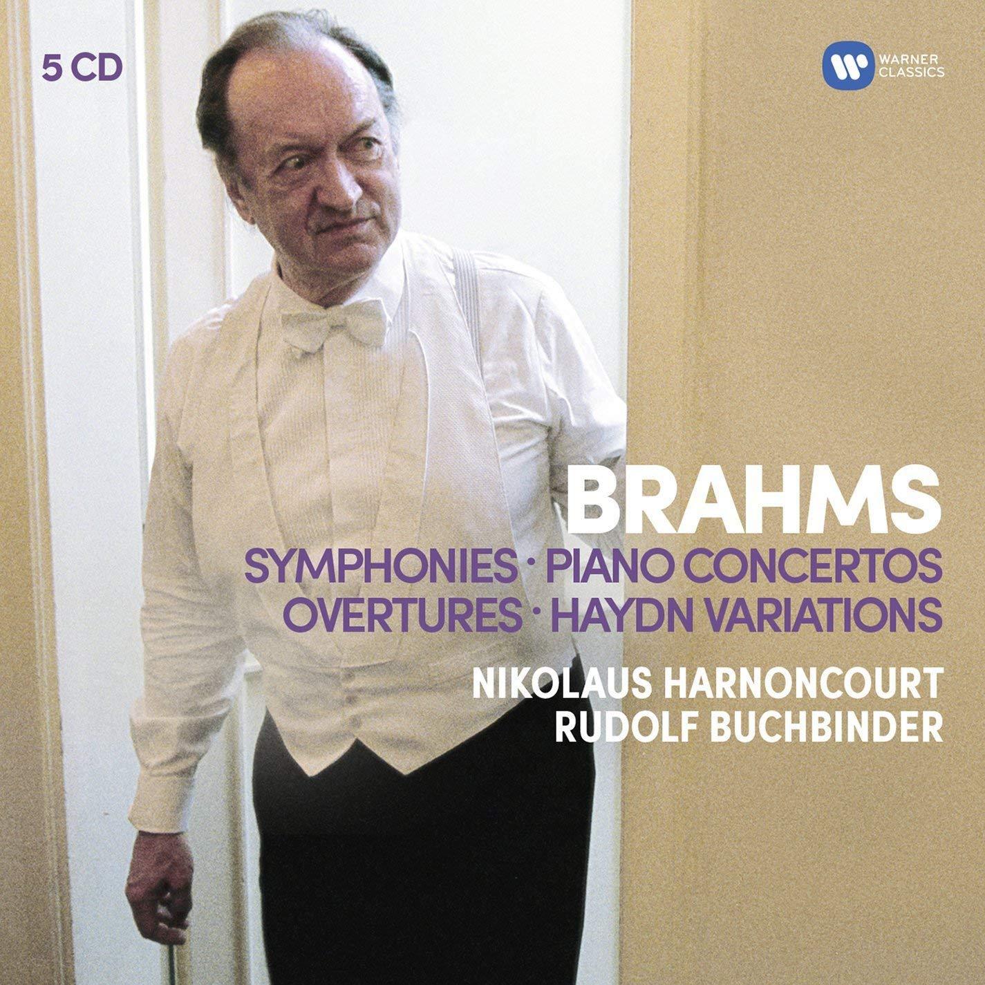 Brahms: Symphonies, Overtures, Haydn, Variations, Piano Concertos - HARNONCOURT, BUCHBINDER, BERLIN PHILHARMONIC, CONCERTGEBOUW (5 CDS)