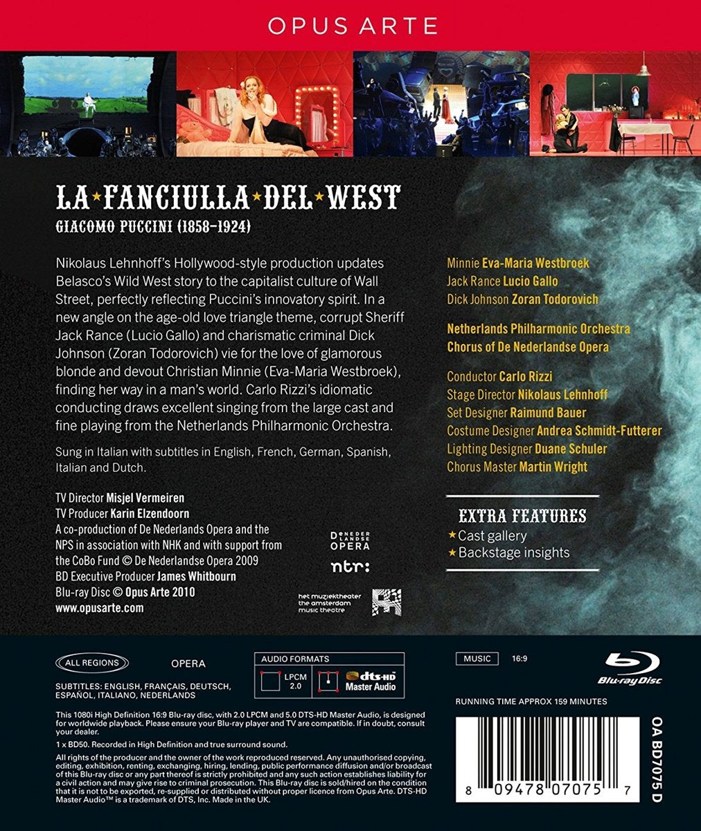 PUCCINI: La Fanciulla del West - Netherlands Opera, Westbroek, Gallo (BluRay)