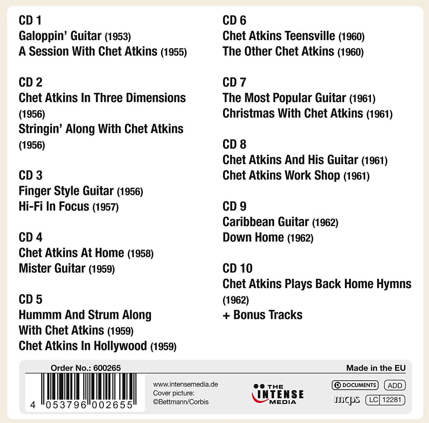 CHET ATKINS: 18 ORIGINAL ALBUMS (10 CDS)