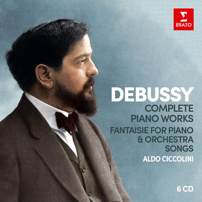 DEBUSSY: COMPLETE PIANO WORKS; FANTAISIE FOR PIANO & ORCHESTRA - ALDO CICCOLINI (6 CD)