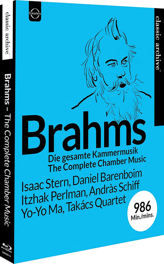 BRAHMS: The Complete Chamber Music - Perlman, Barenboim, Oistrakh, Yo-Yo Ma, Isaac Stern, Takacs Quartet and more  (16 hour BluRay)