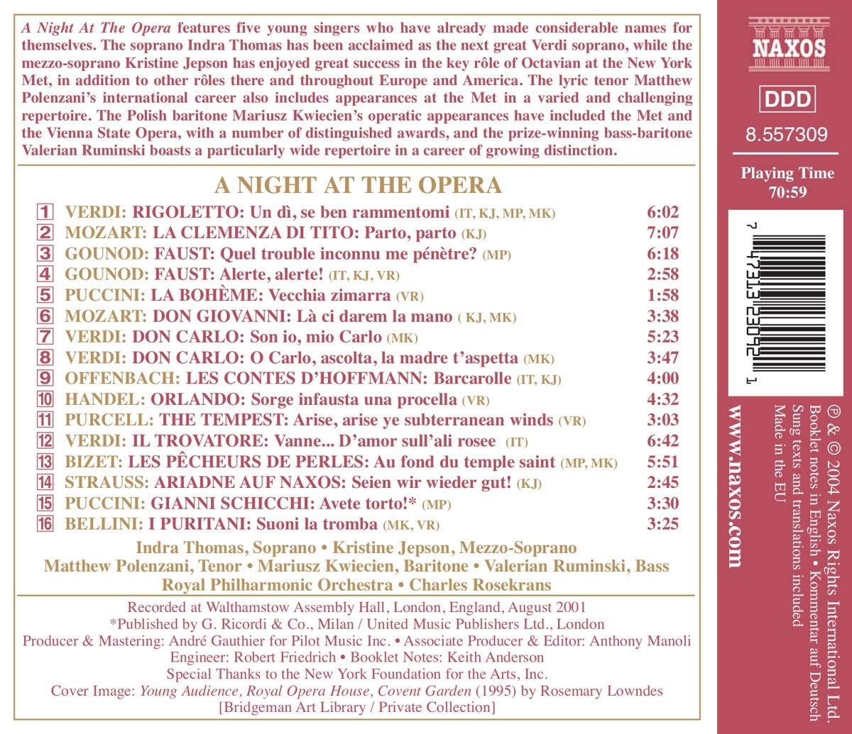 A NIGHT AT THE OPERA: Royal Philharmonic Orchestra, Charles Rosekrans