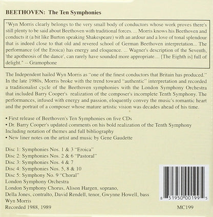 BEETHOVEN: TEN SYMPHONIES - WYN MORRIS, LONDON SYMPHONY (5 CDS)