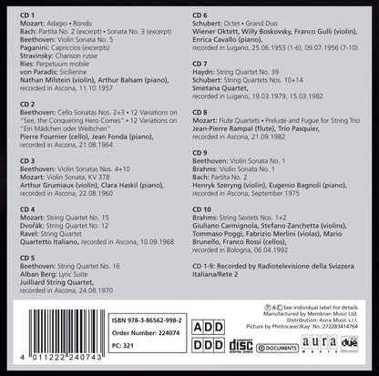 GREAT CHAMBER MUSIC (10 CDS)