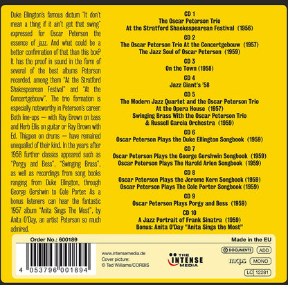 OSCAR PETERSON: SONGBOOKS+ (10 CDS)