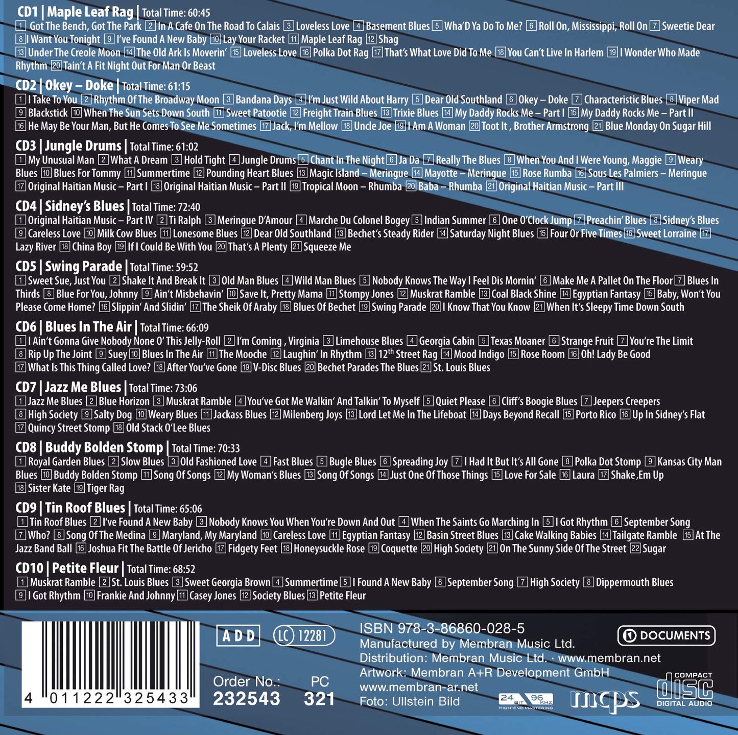 SIDNEY BECHET: PETITE FLEUR (10 CDS)