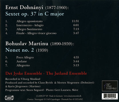DOHNANYI: Sextet, Op. 37; MARTINU: Nonet No. 2 - Jutland Ensemble