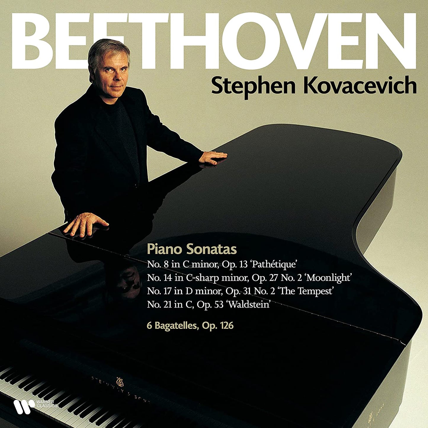 BEETHOVEN: PIANO SONATAS NOS. 8, 14, 17 & 21, and BAGATELLES - STEPHEN KOVACEVICH (2 LPs)