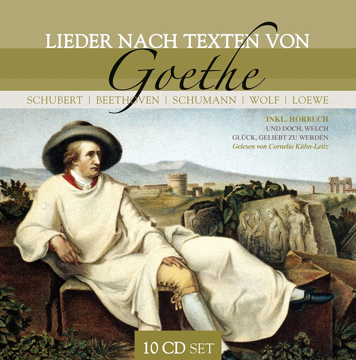 SONGS FROM TEXTS BY GOETHE - BEETHOVEN, SCHUBERT, SCHUMANN, WOLF, LOEWE  (10 CDS)