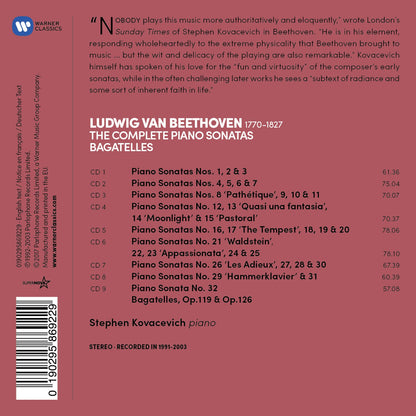Beethoven: Complete Piano Sonatas, Bagatelles - Stephen Kovacevich (9 CDs)