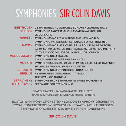 SYMPHONIES - SIR COLIN DAVIS (28 CDS)