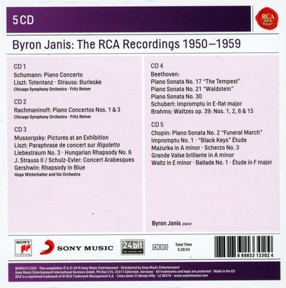 BYRON JANIS: THE RCA RECORDINGS 1950-1959 (5 CDS)
