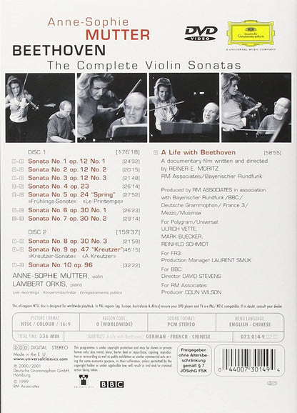 BEETHOVEN: Complete Violin Sonatas - Anne Sophie Mutter, Lambert Orkis (DVD)