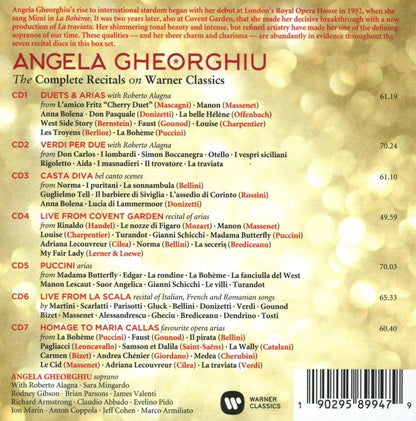ANGELA GHEORGHIU: Complete Recitals on Warner Classics (7 CDS)