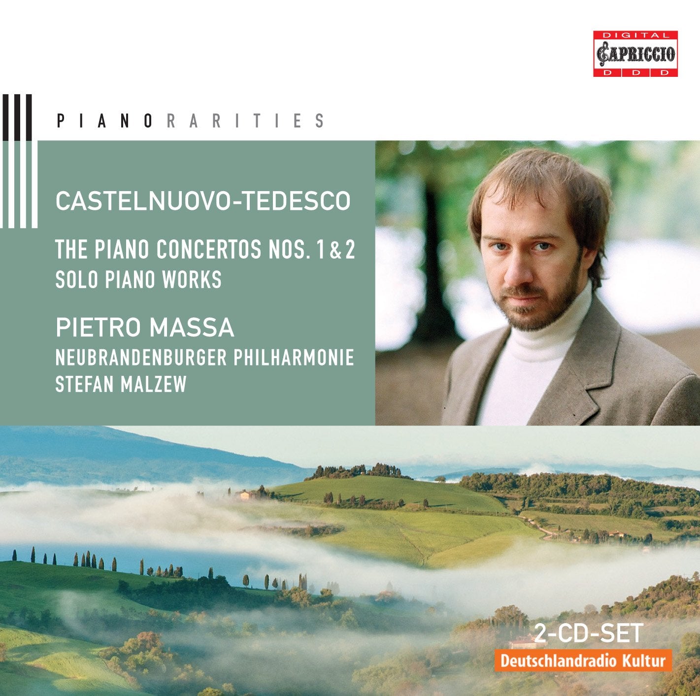 Castelnuovo-Tedesco: Piano Concertos Nos. 1 & 2; Solo Piano Works: Pietro Massa, Neubrandenbruger Philharmonie, Stefan Malzew (2 CDS)