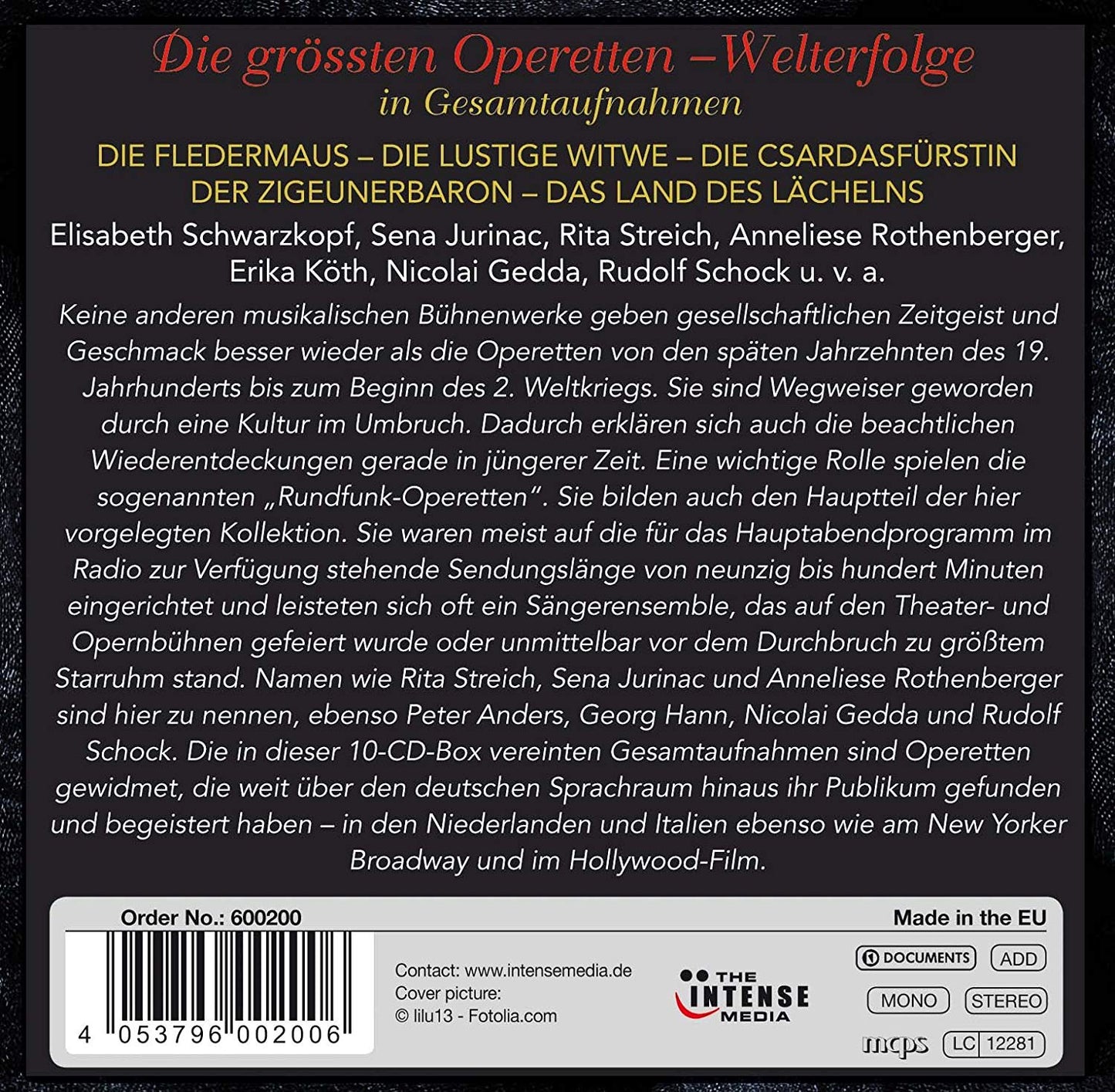 THE GREATEST OPERETTAS (10 CDS)