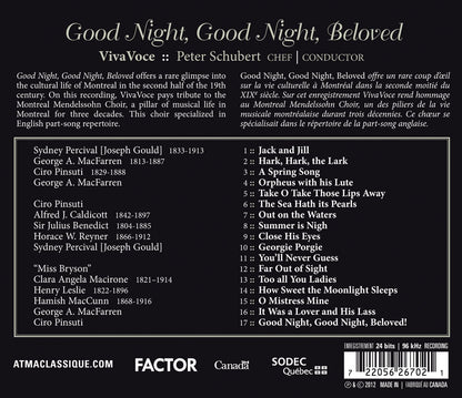 Good Night, Good Night, Beloved! and other Victorian Era Part Songs: Viva Voce