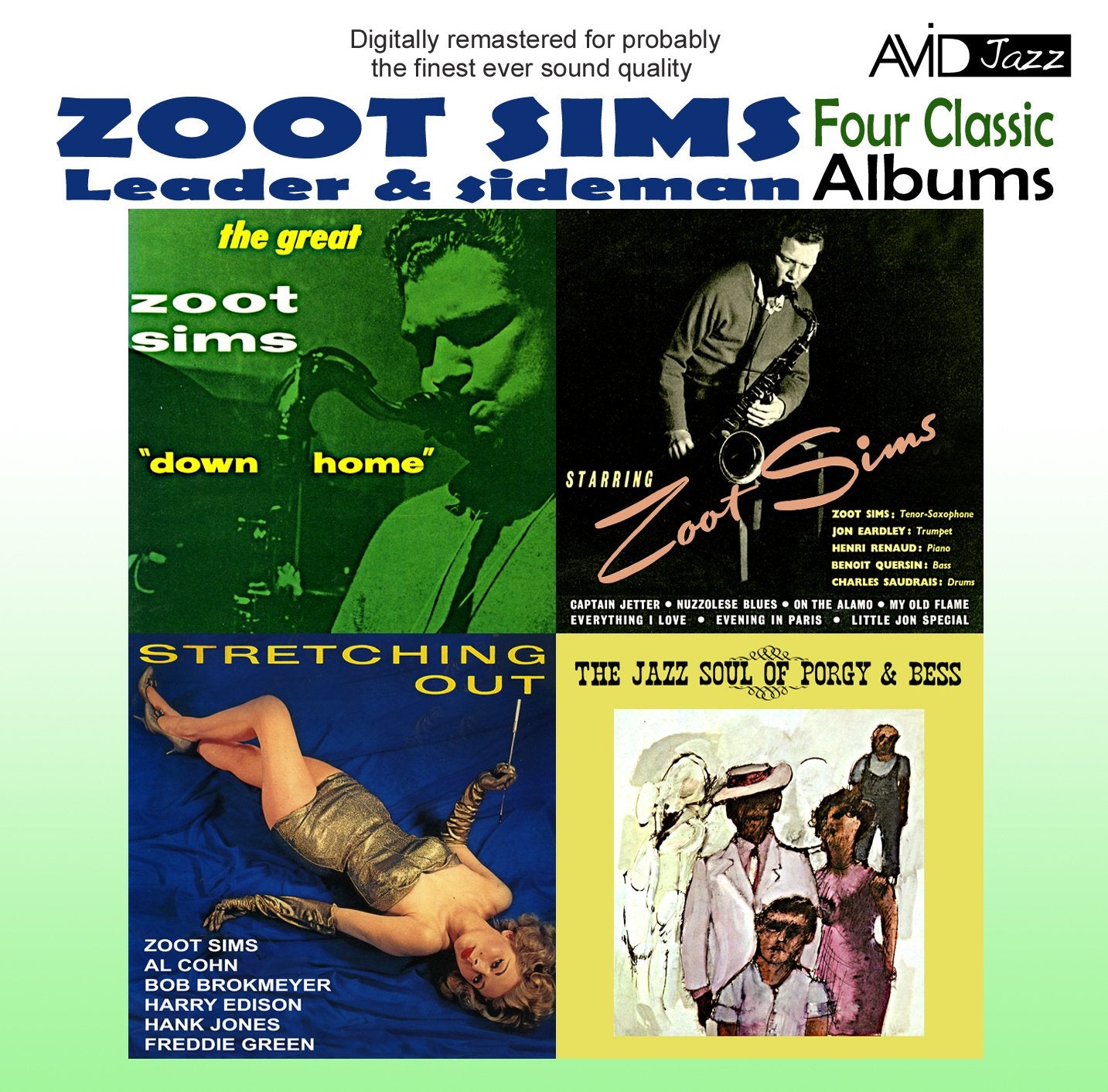 ZOOT SIMS: FOUR CLASSIC ALBUMS (STRETCHING OUT / STARRING ZOOT SIMS / DOWN HOME / THE JAZZ SOUL OF PORGY AND BESS) (2CD)