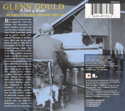 Glenn Gould: A State of Wonder - The Complete Goldberg Variations 1955 & 1981 (2 CDs)