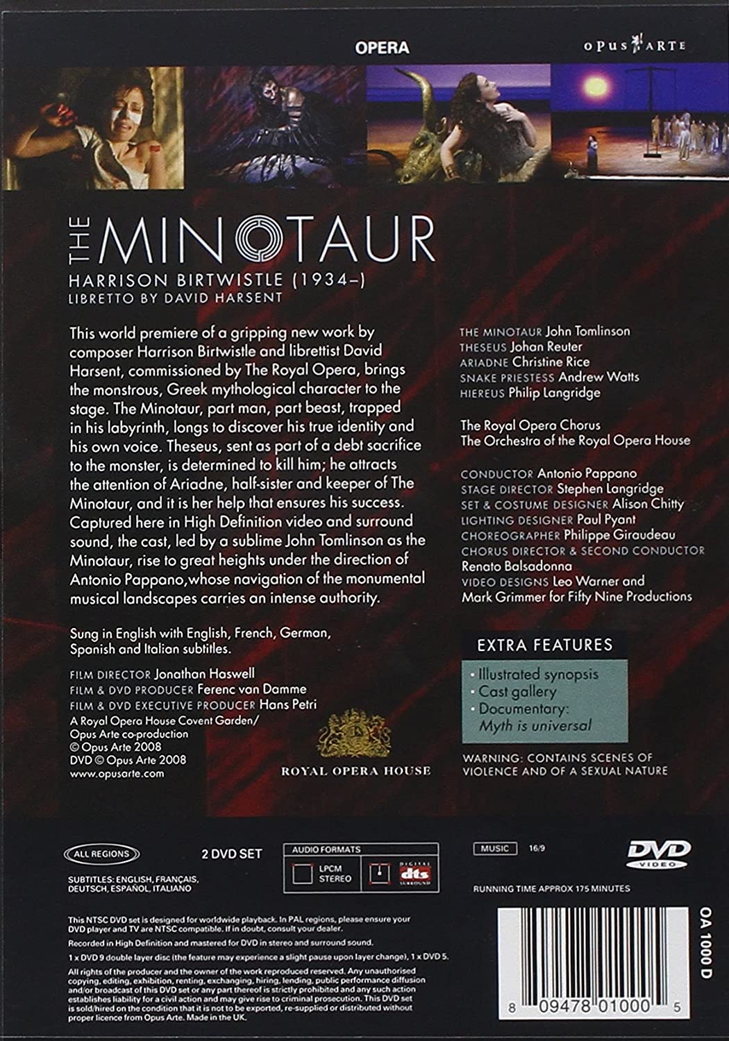 BIRTWHISTLE: The Minotaur - Royal Opera House Orchestra and Chorus, Antonio Pappano (2 DVD)