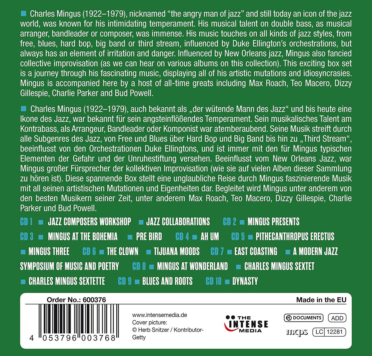 CHARLES MINGUS: MILESTONES OF A JAZZ LEGEND (10 CDS)