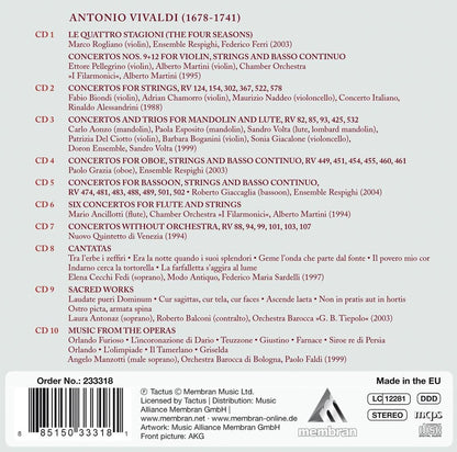 VIVALDI: IL PRETE ROSSO - THE GREATEST WORKS OF VIVALDI (10 CDS)