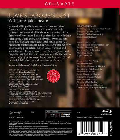 SHAKESPEARE: Love's Labour's Lost - Shakespeare's Globe (BluRay)