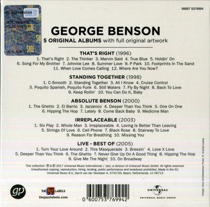GEORGE BENSON: THE GRP RECORDINGS - 5 ORIGINAL ALBUMS (5 CDs)