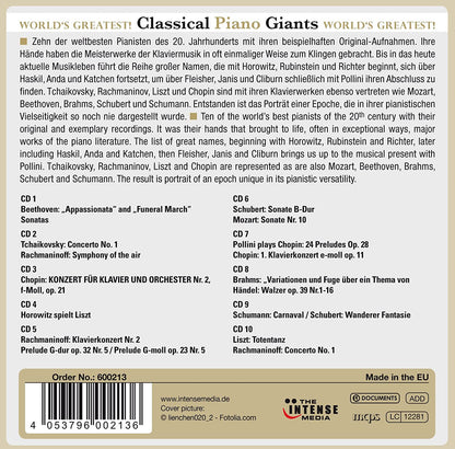 CLASSICAL PIANO GREATS (10 CDS)