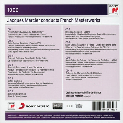 JACQUES MERCIER CONDUCTS FRENCH MASTERPIECES - ORCHESTRE NATIONAL D'ILE DE FRANCE (10 CDS)