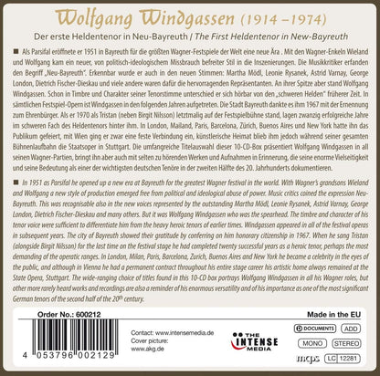 Wolfgang Windgassen - The First Heldentenor at Bayreuth (10 CDs)