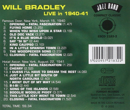 WILL BRADLEY: Live In 1940-41 feat. Ray McKinley