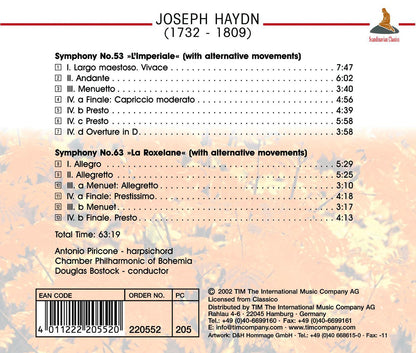 Haydn: Symphonies No. 53  & 63 - Douglas Bostock, Bohemia Chamber Philharmonic