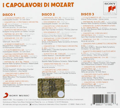I CAPOLAVORI DI MOZART - MASTERPIECES OF MOZART (3 CDS)
